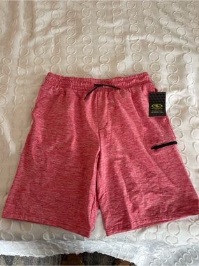 Only Kids Heathered Rose Athletic Shorts with Black Drawstring